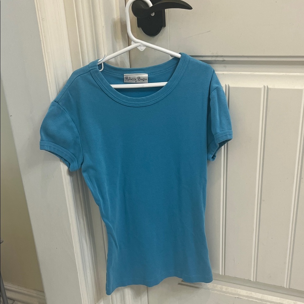 Rebecca Beeson Teal Short Sleeve Top